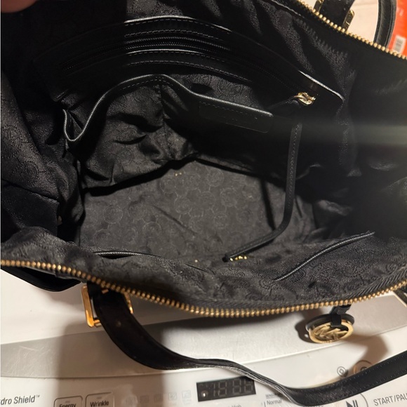 Michael Kors Black Tote with Gold Accents - Picture 3 of 5